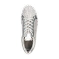 Dámske kožené sneakersy strieborné 100-DP-405-8