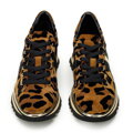 Dámske semišové tenisky so zvieracou potlačou 97-D-101-4