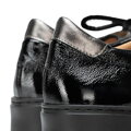 Dámske kožené sneakersy čierne 101-D-108-1
