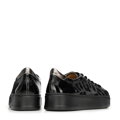 Dámske kožené sneakersy čierne 101-D-108-1