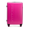 Veľký ABS kufor s vyrazeným logom fuchsia 56-3A-503-34