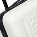 Veľký kufor z ABS s reliéfnym logom, biely 56-3A-503-89