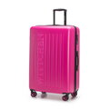 Veľký ABS kufor s vyrazeným logom fuchsia 56-3A-503-34