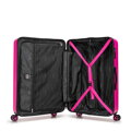 Veľký ABS kufor s vyrazeným logom fuchsia 56-3A-503-34