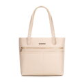 Dámska shopper kabelka z ekologickej kože krémová 102-4Y-012-0