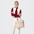 Dámska shopper kabelka z ekologickej kože krémová 102-4Y-012-0