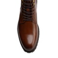 Kožené členkové topánky so šnurovaním a vnútorným zipsom Wittchen – svetlohnedá