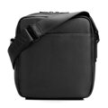 Pánska kožená crossbody taška so zrnitou textúrou čierna 29-4U-307-1