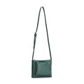 Dámska malá crossbody kabelka s ozdobnými nitmi Wittchen – tmavozelená