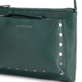 Dámska malá crossbody kabelka s ozdobnými nitmi Wittchen – tmavozelená