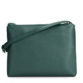 Dámska malá crossbody kabelka s ozdobnými nitmi Wittchen – tmavozelená
