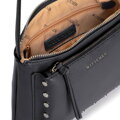 Dámska malá crossbody kabelka s ozdobnými nitmi Wittchen – čierno-grafitová