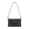 Dámska čierna kožená crossbody kabelka – klasická elegancia 101-4E-610-1