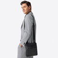 Pánska kožená crossbody taška čierna 100-4P-908-1