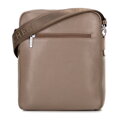 Priestranná pánska kožená crossbody taška s prešívaním taupe 100-4U-807-9