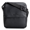Pánska kožená crossbody taška s chlopňou Wittchen – čierna