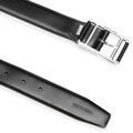 Pánsky čierny kožený opasok – nadčasová elegancia a precíznosť v detailoch 101-8M-208-1