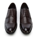 Pánska kožená derby obuv so všitými elastickými pásikmi 96-M-507-4
