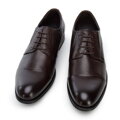 Pánska kožená derby obuv so všitými elastickými pásikmi 96-M-507-4