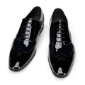 Pánske dvojfarebné lakované oxfordky 96-M-503-1N
