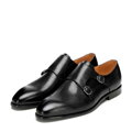 Pánske double monk topánky z prírodnej kože – moderná elegancia s dvoma prackami 101-M-301-1