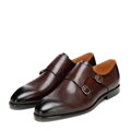 Pánske double monk oxfordy z prírodnej kože – moderná elegancia s dvojitou prackou 101-M-301-4