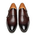 Pánske double monk oxfordy z prírodnej kože – moderná elegancia s dvojitou prackou 101-M-301-4