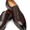 Pánske kožené oxfordky s elegantne tvarovanou špičkou – formálna obuv pre náročného muža 101-M-305-4
