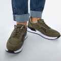Pánske semišové tenisky s elastickými vsadkami 96-M-513-Z