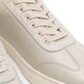 Dámske kožené sneakersy z hladkej kože béžové 101-M-513-9