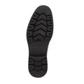 Pánske kožené členkové topánky s prackou čierne 99-M-511-1