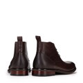 Pánske členkové kožené topánky s vložkami tmavohnedé 99-M-502-4