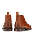 Pánske kožené členkové topánky s vložkami hnedé 99-M-502-5