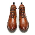 Pánske kožené členkové topánky s perforáciou – elegancia a pohodlie na každý deň