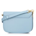 Dámska crossbody z prírodnej kože modrá 100-4E-214-N