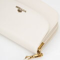Dámska crossbody z prírodnej kože krémová 100-4E-214-0
