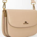 Dámska crossbody z prírodnej kože béžová 100-4E-214-9