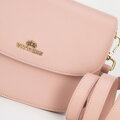 Dámska crossbody z prírodnej kože ružová 100-4E-214-P