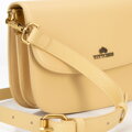 Dámska crossbody z prírodnej kože žltá 100-4E-214-Y