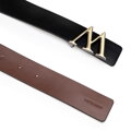 Čierno-hnedý pánsky kožený opasok s elegantným detailom Wittchen 29-8M-004-1