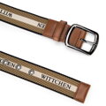 Hnedo-béžový pánsky kožený opasok s elegantným detailom Wittchen 98-8M-003-4
