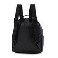 Plecak damski półokrągły elegancki w monogram czarny 98-4E-901-1
