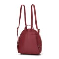 Dámsky kožený batoh, diagonálne prešívaný, červený 97-4E-030-3