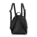 Dámska žakárová shopper kabelka s brmbolcom čierno-krémová 99-4E-501-X2