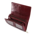 Veľká lakovaná dámska peňaženka bordová 25-1-052-9