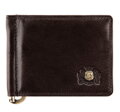 Kožená peňaženka na bankovky s erbom hnedá 39-1-391-3
