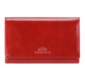 Dámska kožená peňaženka s rámikovou priehradkou na mince červená 21-1-081-3