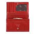 Dámska kožená peňaženka s rámikovou priehradkou na mince červená 21-1-081-3