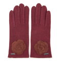 Dámske rukavice v bordovom prevedení.