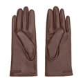 Dámske kožené rukavice s vlnou, hnedá 44-6A-705-4